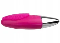 Electric Silicone Brush Massager Sonic Facial Brush BR-020 for Facial Massage, Facial Cleansing and Washing Brush with USB Vibration Pink
