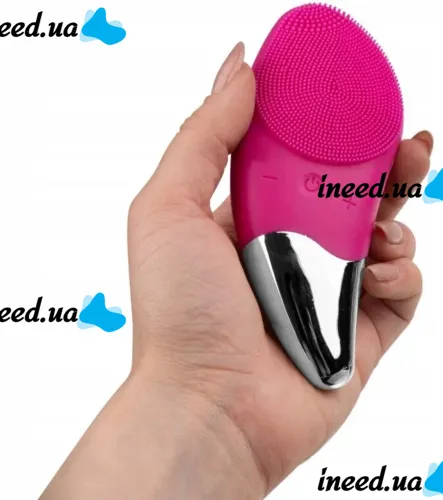 Electric Silicone Brush Massager Sonic Facial Brush BR-020 for Facial Massage, Facial Cleansing and Washing Brush with USB Vibration Pink