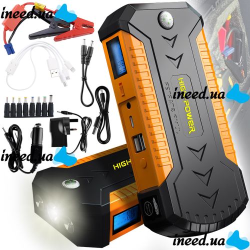 Автомобильное пускозарядное устройство Jump Starter JS19D 12V 88000 мАч автомобильный стартер и Powerbank с дисплеем для зарядки аккумулятора авто