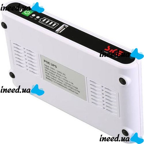 Источник бесперебойного питания ИБП UPS SKE POE-532E для WI-Fi роутера 5V 9V 12V Power Bank 8800 mAh бесперебойник 17W для POE 15V 24V модема Белый