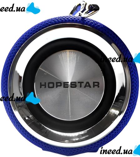 Беспроводная Bluetooth колонка Hopestar H39 10W портативная аккумуляторная блютуз акустика со светодиодной LED подсветкой FM-радио USB microSD AUX