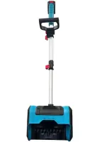 Аккумуляторный шнековый снегоуборщик Hayami HA-1018 21V 4Ah с 2 аккумуляторами, Электролопата скрепер LY-749 для уборки с регулировкой выброса снега