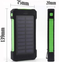 Портативное зарядное батарея Power Bank Solar JS-809 50000 mAh с солнечной панелью и фонариком, Внешний аккумулятор повербанк для зарядки USB 2.1A