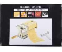 Настольная равиольница Ravioli Maker Rainberg RB-911 Ручная лапшерезка машинка с насадками для приготовления равиоли, лапши, пасты и для раскатки теста 20x21 см