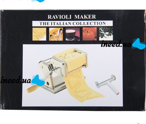 Настольная равиольница Ravioli Maker Rainberg RB-911 Ручная лапшерезка машинка с насадками для приготовления равиоли, лапши, пасты и для раскатки теста 20x21 см