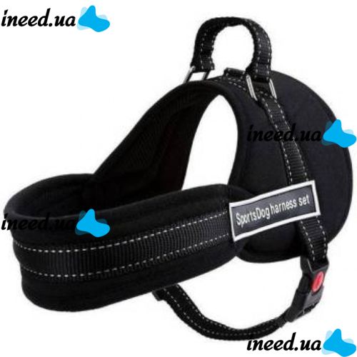 Нейлонова шлейка для собак Sports Dog Harness Set нагрудний регульований ремінь для тварин, повідець жилет з грудним обхватом для вигулу собак