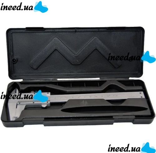 Механический штангенциркуль с глубиномером Vernier Caliper KC-A150 0-150mm в кейсе, Штангенциркуль 15 см для внешних и внутренних измерений из стали