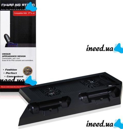 Подставка для игровой приставки PS4 Slim, Pro Skytech 5 в 1 Зарядная док-станция для джойстиков Playstation 4 стенд с охлаждением и usb-хаб