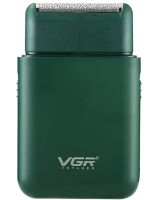 Аккумуляторная электробритва шейвер VGR V-390 для сухого и влажного бритья с выдвижным триммером, Беспроводная мужская бритва для бороды и усов