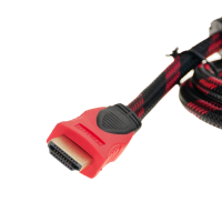 Усиленный кабель Hdmi to Hdmi 3м 1080p в обмотке Кабель-удлинитель HDMI-HDMI 3m 3 m, 3 м для монитора и телевизора в оплетке Черно Красный