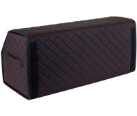 Folding organizer in the trunk EVAtech ECO MAG-740 L 65x30x30 cm folding bag eco leather valise with 3 compartments for storage in the car Black