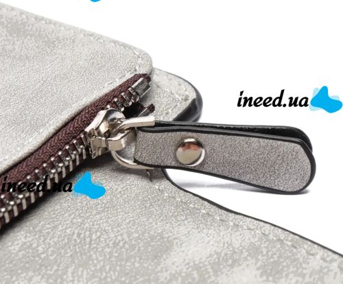 Женский замшевый кошелек Baellerry Forever Mini N 2346 Grey женское мини портмоне на 10 отделений для купюр и мелочи 10.5Х11.5 см Серое