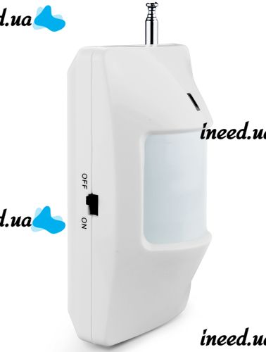 Беспроводной настенный ИК датчик движения для GSM сигнализации PIR Detector HW 01 с углом обзора 110 градусов HW-01 игнорирующий животных Белый