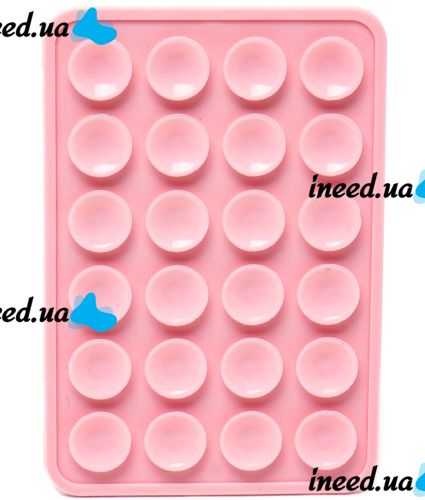 Держатель липпер для телефона на присосках Sticker Side Silicone 8х5.5 см двусторонний силиконовый чехол, 24 присоски для смартфона Octobuddy