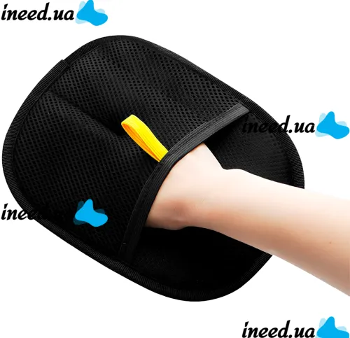 Двусторонняя перчатка Pet Hair Removal Glove PL-23 для удаления шерсти животных, электростатическая щетка для уборки ворса, пыли и волос 24х16 см 