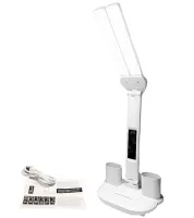 Настольная складная сенсорная лампа Luna ALT-807W светодиодный раскладной LED светильник с двумя источниками света, дисплеем и подставками HT-01