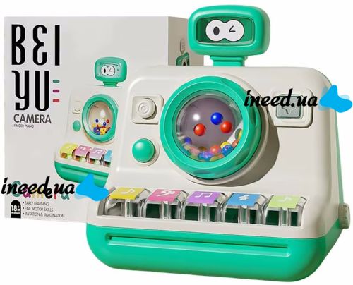 Montessori MSS-011 Children's Toy Piano with Light and Sound Effects, Beiyu Electronic Synthesizer with Simulated Camera Flash for Children