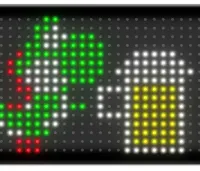 Гибкий экран Matrix Panel JTPD-03-011 7х17.3 см 16х32 LED светодиодная рекламная RGB лента в авто, бегущая строка с пультом и Bluetooth WiFi
