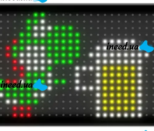 Гибкий экран Matrix Panel JTPD-03-011 7х17.3 см 16х32 LED светодиодная рекламная RGB лента в авто, бегущая строка с пультом и Bluetooth WiFi