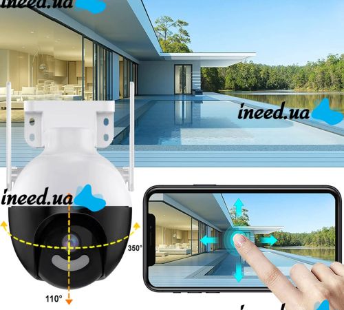 Уличная камера 360 видеонаблюдения 6 МП IP CAMERA Ap Ezviz QF300 поворотная WiFi видеокамера с ночной съемкой и датчиком движения 6 mp и блок питания