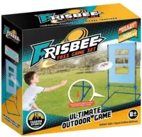 Игровой набор Фрисби со стойкой мишенью Frisbee Toss Game Set 9888-11 для детей и взрослых, Летающий мяч диск и мишень с 3 отверстиями Синий