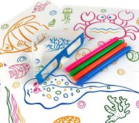 Magic Projection Drawing Board with 3D Effect 3d Magic Drawing Board, Children's Educational Glass Set with LED Backlight from 3 years old