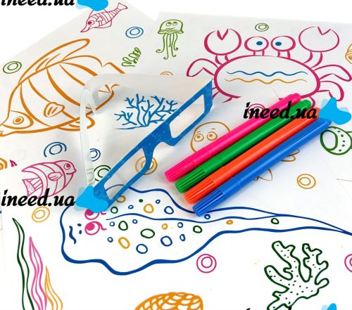 Magic Projection Drawing Board with 3D Effect 3d Magic Drawing Board, Children's Educational Glass Set with LED Backlight from 3 years old