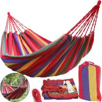 Suspended hammock 190x80 cm without slats Orange, single Mexican cotton fabric hammock without crossbars for lounging with cover, bag