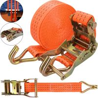 Страховочный стяжной ремень трос Ratchet Tie Down 1.5м AND-5 храповым механизмом для крепления груза до 2 тонн, Транспортная лента для стяжки грузов
