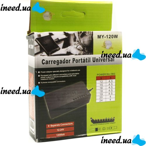 Universal Laptop charger laptop JY-120W AC Adapter Power Supply 8 Connectors, Universal adapter MY-120W
