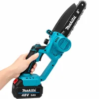 Аккумуляторная цепная мини пила Makita DUC101Z 48V 5Ah 8" на 2 аккумулятора, бесщеточная электропила с полуавтоматической смазкой цепи в кейсе Макита