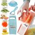 Ручная терка Vegetable Cutter DT-17 5 в 1 кухонный слайсер, овощерезка для чистки и нарезки овощей и фруктов, плоская шинковка со сменными насадками