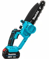 Аккумуляторная цепная мини пила Makita DUC101Z 48V 5Ah 8" на 2 аккумулятора, бесщеточная электропила с полуавтоматической смазкой цепи в кейсе Макита