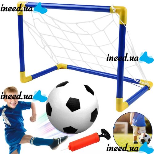 Комплект юного футболиста Anjanle Football Net AZ881 детский игровой набор 56см складные футбольные мини ворота с насосом и мячом для игры в футбол