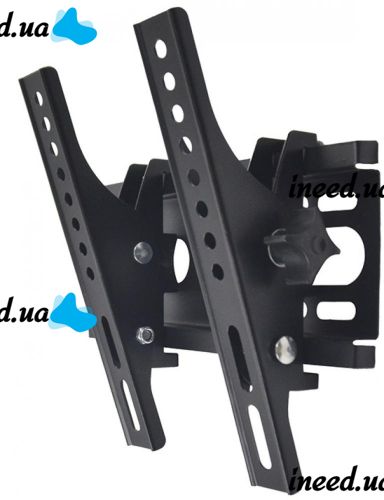 Настенное крепление для телевизора, монитора 15-42 дюймов, до 40 кг Tilting Wall Mount HT-001 с наклоном Черный, Настенный кронштейн 15"-42"