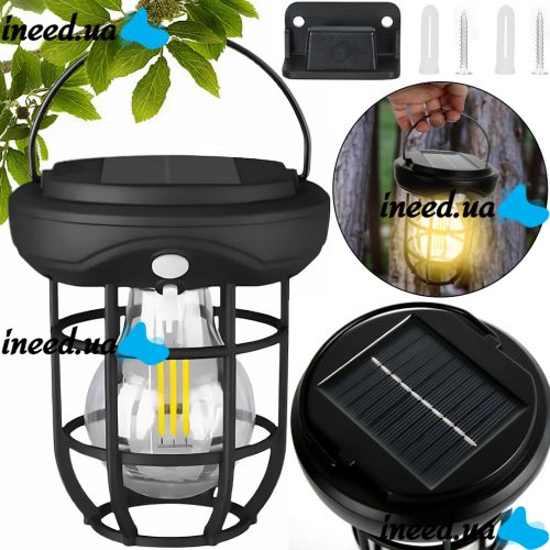 Подвесной кемпинговый фонарь Solar Sensor Light CL-T88 3 режима уличный светодиодный светильник с датчиком движения и ручкой на солнечной батарее