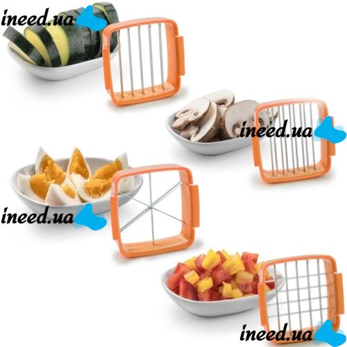    Овощерезка с контейнером 5 в 1 Nicer Dicer Quick ручной измельчитель слайсер для овощей и фруктов, кухонный набор с насадками для нарезки продуктов