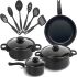 Kitchen tableware set 13 in 1 Royal Mark LY-381 with non-stick coating, Set of 13 items pot, frying pan and kitchen utensils 