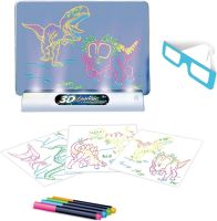 Magic Projection Drawing Board with 3D Effect 3d Magic Drawing Board, Children's Educational Glass Set with LED Backlight from 3 years old