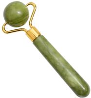 Large Jade Facial Massage Roller Set 3 in 1 Double-sided Roller Gouache Scraper, Roller, Skin Lifting Kit Hedgehog Smooth Scraper