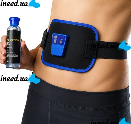 AbGymnic Muscle Stimulator Belt for Weight Loss, Abs, and Muscle Toning—a Battery-Powered Massager and Exercise Machine with a 6-Mode Muscle Stimulator for Fat Burning