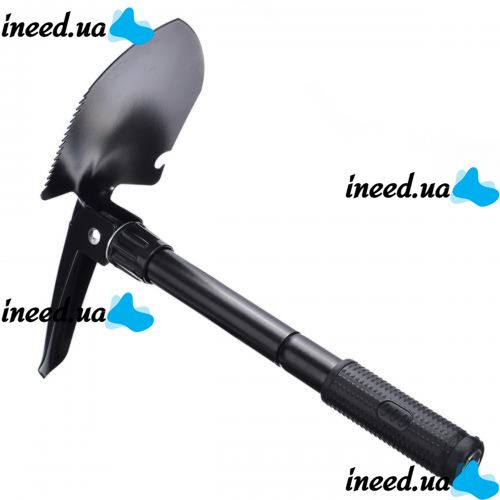 Tourist folding sapper shovel Tramp TR-55, pick, saw, opener with compass 5 in 1 made of steel, Black, tactical, car in a case