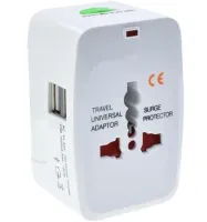 Universal Power Adapter plug to socket 1000 mA Universal adapter SL-823 2USB, Adapter for EU UK US CA Japan outlet with USB for travel
