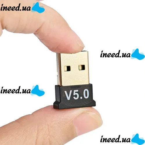 Мини адаптер USB Bluetooth v5.0 с поддержкой микрофона для ПК, беспроводной блютуз стерео приемник передатчик для PC Windows 7, 8, 10 Черный