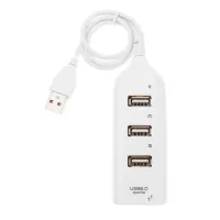 USB хаб Hi-Speed XD4 White на 4 порта, Универсальный разветвитель с 4 выходами концентратор переходник HUB 480 Мбит для компьютера от USB Белый
