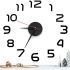 Настінні 3D годинник Diy Clock XZ123 Black Зроби сам від 60 до 90 см великі самоклеючі 3Д годинник об'ємні цифри на стіну для дому, офісу чорні