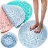 Нескользящий коврик для душа Massage Foot Rad 35 см, силиконовый, массажный коврик-щетка для стоп, круглый, резиновый коврик для ванны на присосках
