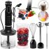 Raf R.314B Immersion Kitchen Blender Set 5 in 1 800W electric hand blender chopper mixer with whisk, measuring cup and attachments R-314B