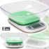 Кухонные электронные весы Domotec MS-125 Зеленые до 7 кг кулинарные весы с чашей и подсветкой для взвешивания на батарейках Домотек MX-403