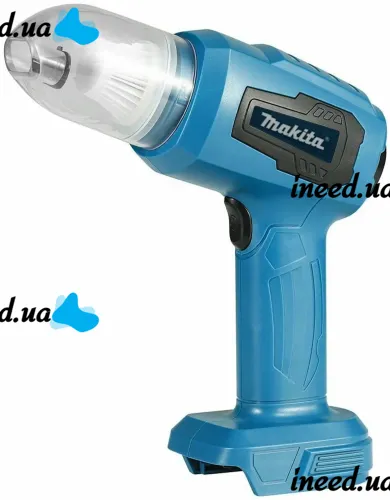 Аккумуляторный пылесос Makita CVC-21 21V с насадками, беспроводной ручной автопылесос Макита 3 режима скорости для сухой уборки в авто и дома Синий